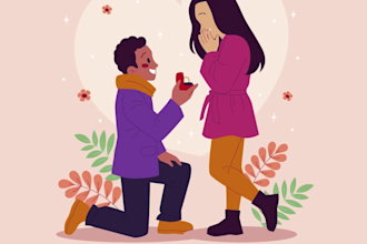 create love story,proposal and weeding invitation videos