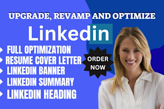 do linkedin profile optimization,  banner, b2b lead generation, resume writing