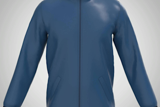 make jacket leather mockup with clo3d
