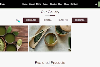 design branded matcha shopify store herbal tea shop coffee dropshipping website