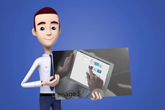 create promotional video with 3d business man