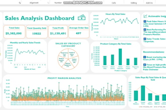 detailed business analysis and data visualization for your company