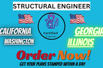review stamp as licensed civil and structural engineer in california and georgia