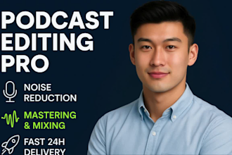 do podcast editing, video edit, marketing, upload, zoom event service