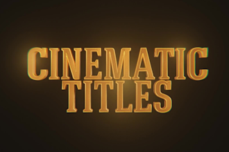 create cinematic title opening for your trailer or video