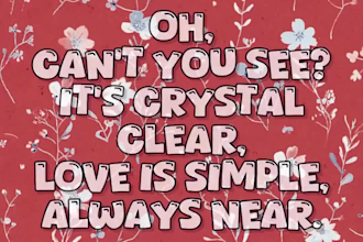 make an animated lyrics music video for your song
