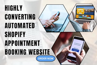 build shopify online appointment booking website store design seo expert