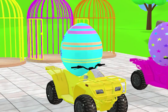 prepare 3d animation videos for children paint animals cartoon