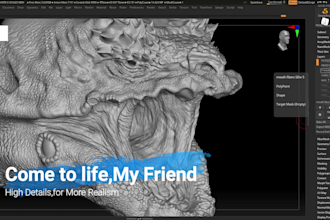 make a 3d dragón for printor animated