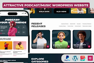 build a modern and attractive podcast wix wordpress website