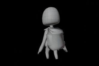 create a low poly 3d character