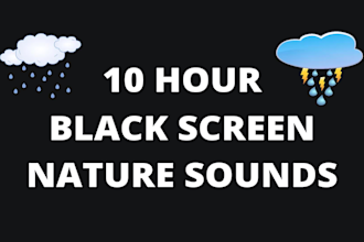 create 10 hour black screen rain sleep nature sound video