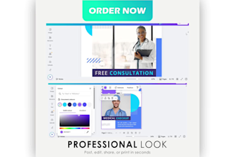 design 5 canva templates and social media post, canva design
