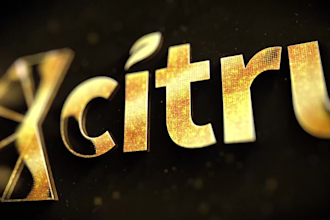 create amazing golden logo intro video