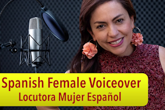 provide a professional latin american spanish voiceover