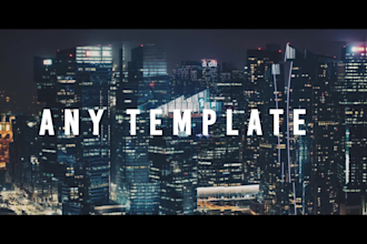 customise edit any after effects or premiere pro template