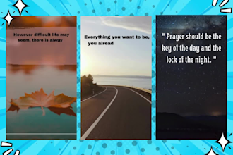 create motivational instagram reels or youtube shorts with thumbnail