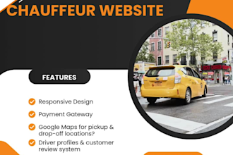 design taxi booking website and chauffeur booking website