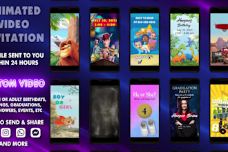 create custom video invitations for kids and adults