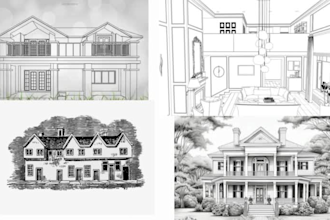draw 2d, 3d architectural drawing house plan drawing, autocad pe stamp