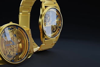 create realistic product animation for watches, headphon etc