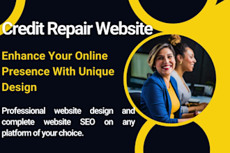 design credit repair website or redesign credit website website
