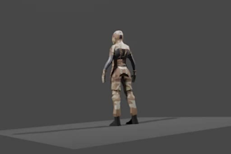 create a low poly character for mobile and webgl games