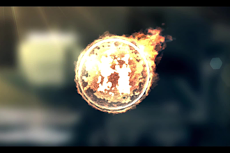 make water and fire logo animation