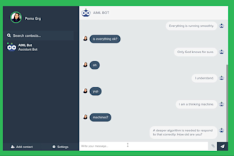 build a website chatbot, aiml for logic, python for integration, neo4j for data
