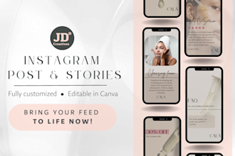 design canva instagram post and story templates