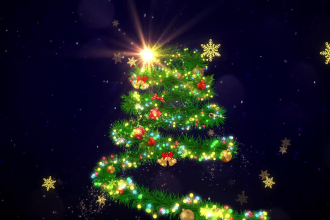 create merry christmas greeting video with logo