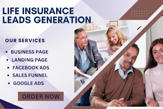 generate life insurance leads landing page insurance website sales funnel
