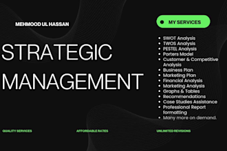assist you in strategic management and case studies