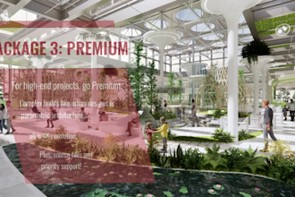 create 3d interior and exterior models with rendering