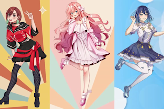 make amazing anime or manga illustration, fanart