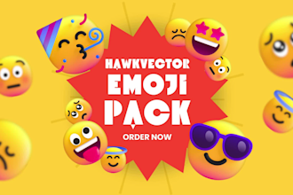 creative custom emoji, emote or animated emoji for you