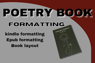 do poetry book formatting, chapbook, memoir poetry romance paper back formatting