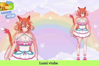 draw quality anime vtuber model live2d model vtuber character 2dvtuber model rig