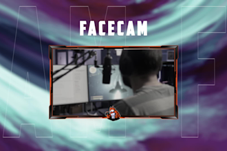 design aniamted facecam for kick, twitch, youtube