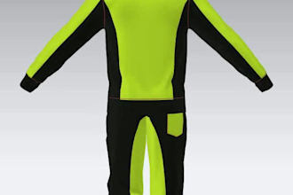 drawing technical tech pack color art and sewing pattern