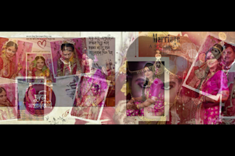 design a professional wedding album in photoshop