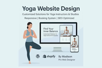 gym website, yoga website, personal trainer, or fitness websitee design