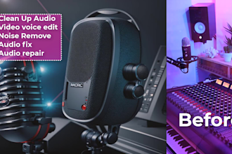 clean up audio, repair, enhance, fix, and remove bg noise reduction