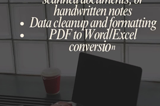 type scan and data entry
