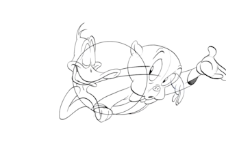 do 2d traditional frame by frame animation, line art video, hand drawn animation