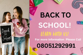 design school, summer camp, educational flyer  grab attention