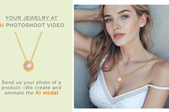 retouch your product photo create a ai model video for the image