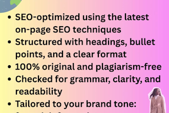 write SEO optimised content writing
