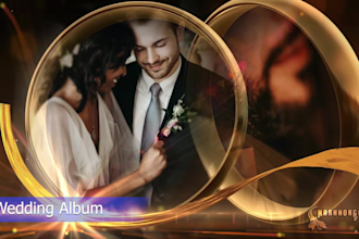 create indian romantic wedding invitation video
