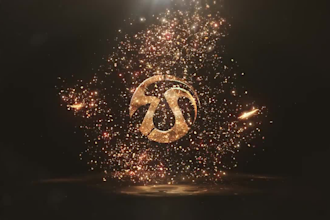 create a magical gold logo intro animation